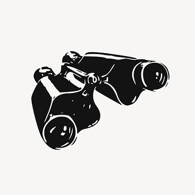 Binoculars clipart, illustration psd. Free public domain CC0 image.