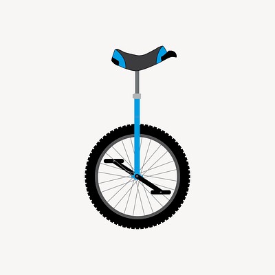 unicycle clipart black and white flower