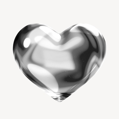 3D heart, metallic balloon texture | Free Photo - rawpixel