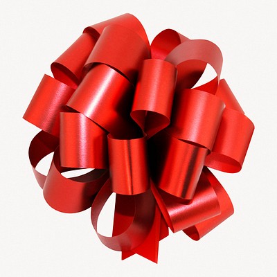 Satin Gift Ribbon with Red Color and Decorative Bow - Vertical  Illustration. Stock Illustration - Illustration of packaging, textile:  126853742