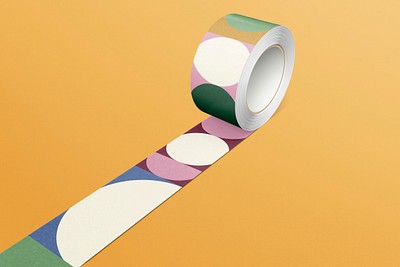 Patterned duct tape mockup psd