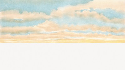 Cloudy sky illustration.  Remixed by rawpixel.