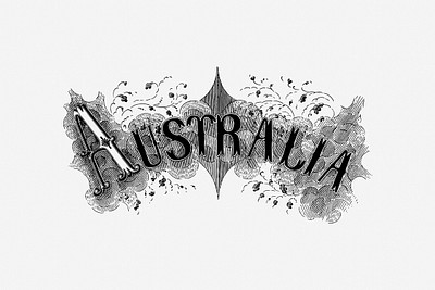 Australia font clip art. Free public domain CC0 image.