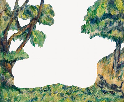 Paul Cezanne's Battle Love border,  Premium PSD Illustration - rawpixel