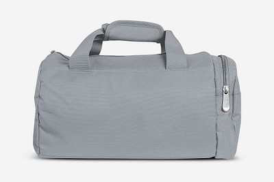 Gray duffle bag mockup psd unisex accessory