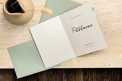 Invitation card mockup psd table | Premium PSD Mockup - rawpixel