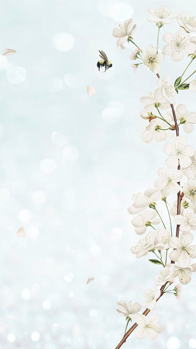 Flower illustration, spring android wallpaper | Free Photo - rawpixel