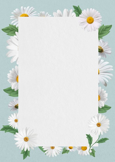 White daisy frame, Spring flower | Premium Photo - rawpixel