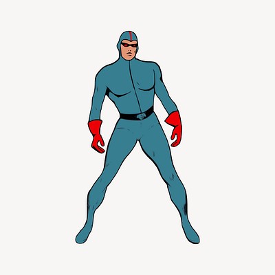 Super hero collage element vector. Free public domain CC0 image.