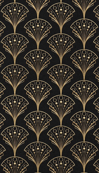 Gatsby palmette patterned iPhone wallpaper, | Premium Photo - rawpixel