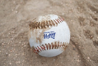 Baseball ball mockup, sports equipment psd