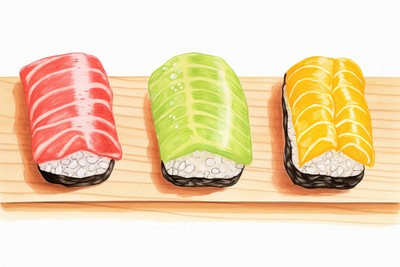 Sushi food rice dish. 