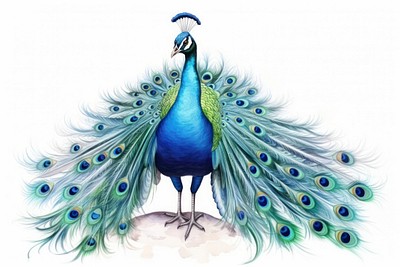 Premium AI Image  Beautiful paper quilling art peacock animal design  illustration AI Generated image