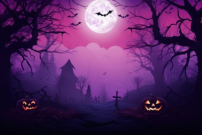 Halloween outdoors nature purple | Premium Photo Illustration - rawpixel