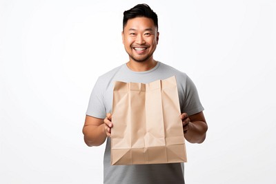 Portrait holding paper adult. 