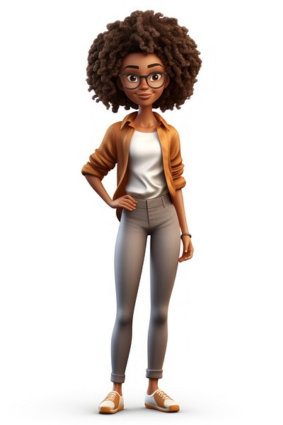 Afro hairstyle adult cartoon woman. | Premium Photo Illustration - rawpixel