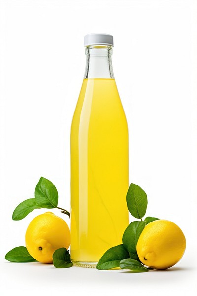 Lemon juice lemonade bottle. 