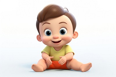 Cartoon baby cute doll. AI | Free Photo Illustration - rawpixel