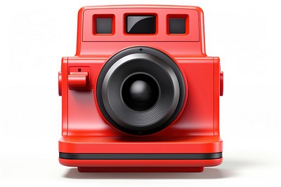 Instant camera white background photographing electronics. 