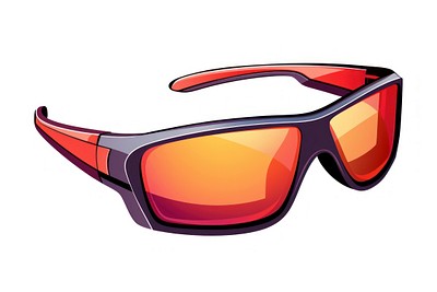 Sport sunglasses white background accessories protection. 