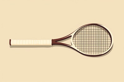 Tennis racket absence pattern string. 