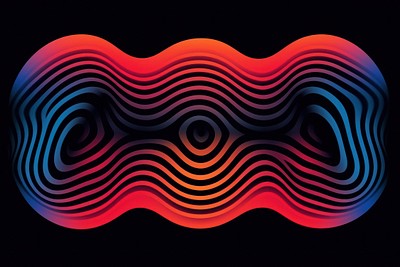 Bassline minimalistic psychedelic style pattern art illuminated. AI generated Image by rawpixel.