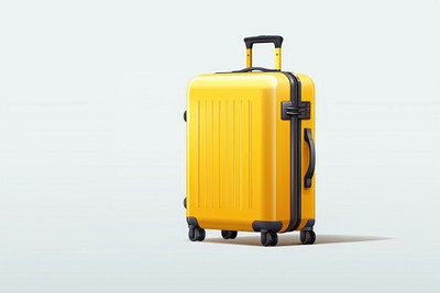 Suitcase luggage travel yellow. 