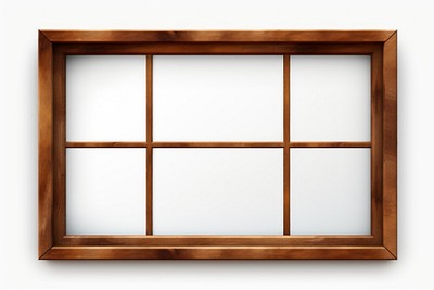 Wooden window frame backgrounds brown white. 