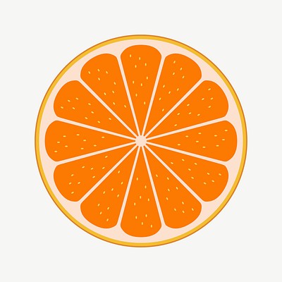 Half orange illustration psd. Free public domain CC0 image.