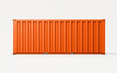 Premium PSD  Realistic black shipping cargo container. isolated. 3d  rendering