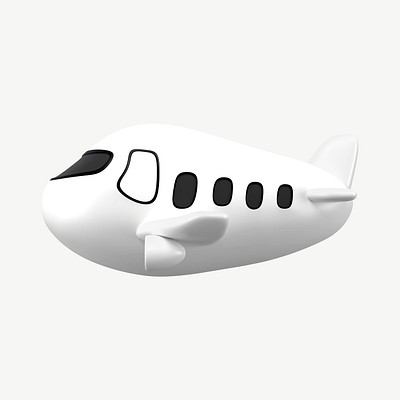 3D plane collage element, side | Premium PSD - rawpixel