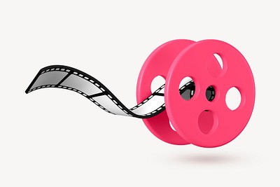 Film reels 3D clipart, pink  Free Photo Illustration - rawpixel