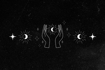 Aesthetic black celestial background, spirituality | Premium Photo ...