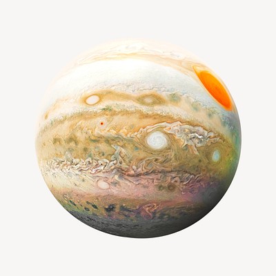 Jupiter planet image on white