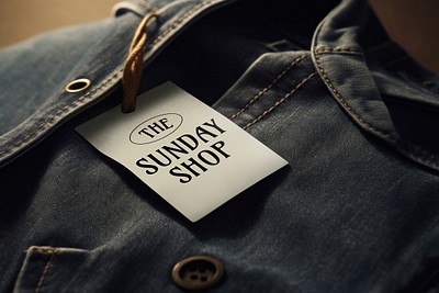 Clothes tag mockup, fashion design psd