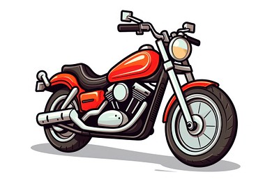 Motorcycle vehicle cartoon white background. 