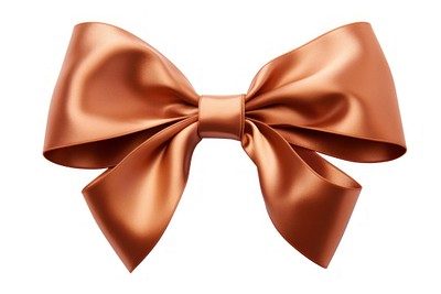 Ribbon gift bow white background. 