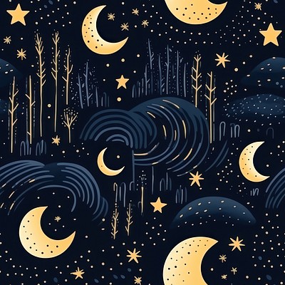 Magic moon night pattern outdoors nature. 