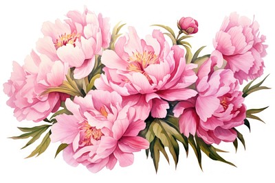 Peonies blossom flower plant. 