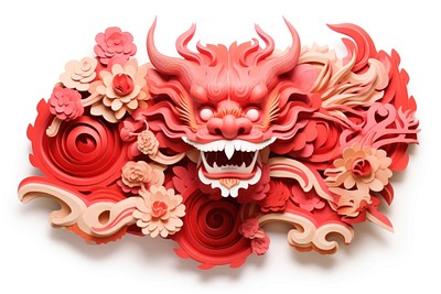 Chinese new year dragon craft art. 