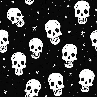 Skull pattern backgrounds line. 