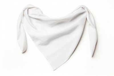 A white blank tied bandana sleeve white background accessories. 