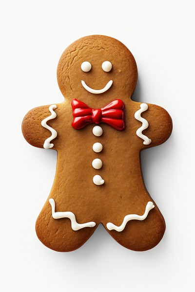 Gingerbread man christmas dessert cookie. 