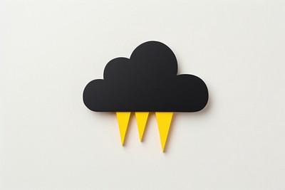 Thunder yellow cloud logo. 