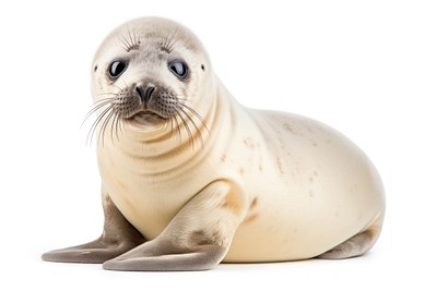 Seal animal mammal white background. 