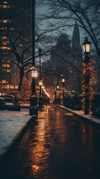 Cold winter night city architecture | Premium Photo - rawpixel