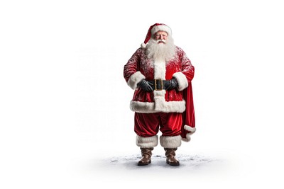 Santa claus christmas adult white background. 