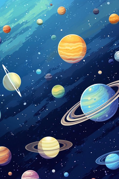 Cute wallpaper planet space backgrounds. | Free Photo Illustration ...