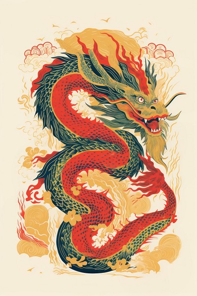 Dragon red chinese new year | Premium Photo Illustration - rawpixel