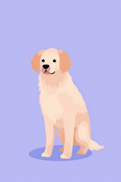 Golden retriever cartoon animal mammal. 